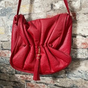 VINTAGE 80's Retro Red Purse